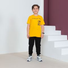 Boys Track Pant-Black-10Y