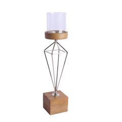 Steel Dimond Shape Candle Hldr