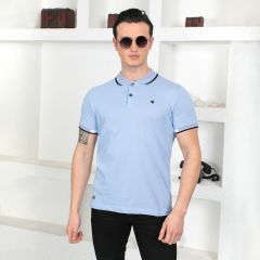 Mens Plain T-Shirt - Blue/L