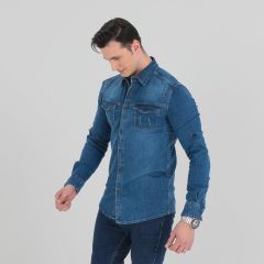 Mens Casual Shirt S/S-Light Blue-S