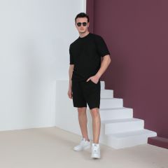 Mens T-Shirt S/S-Black-L