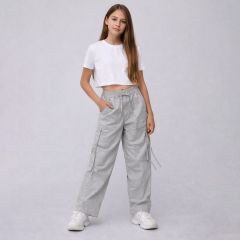 Girls Cotton Pant Plain