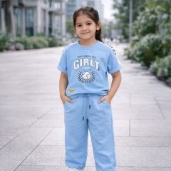 Girls Pant and T-Shirt Set Short Sleeve 2 Piece