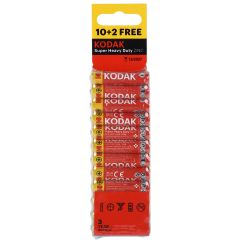 Kodak Super Heavy Duty Zinc Battery AAA 12 Pieces