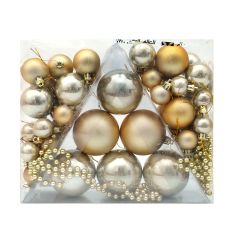 Gold & Silver Christmas Decorative Baubles