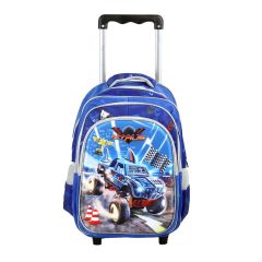 Printed Trolley & Back Pack Bag For Boys 81001