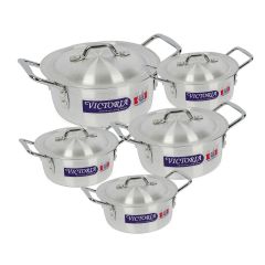 Victoria Aluminium Cookware Set 10 Pieces
