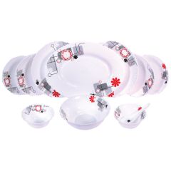34pc Opal Ware Dinner Set