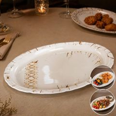 Melamine Luxury Oval Tray 16 Inch