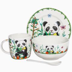 Kids Plate Set Panda Design