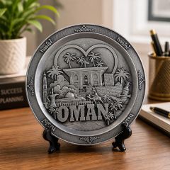 Oman Scenery Decorative Plate with Stand