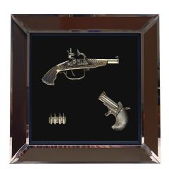 35x35 cm Mirror with Gun Frame