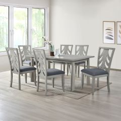 Modern Wooden Dining Table Set Waterway With 8 Chair 5BX