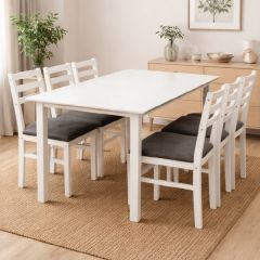 Wood Dining Table Set With 6 Chairs