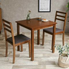 Wood Dining Table Set (1 Table, 2 Chairs)