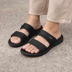 Arabic Style PU Slippers Without Toe Separator