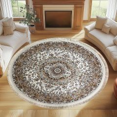 Miras Acrylic Viscose Round Carpet 300x300 cm