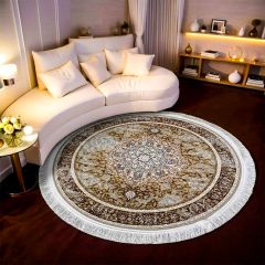 Enzo Acrylic Viscose Round Carpet 300x300 cm
