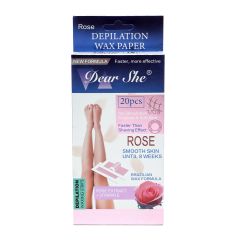 Dear She Depilation Wax Paper 20 Pieces Rose