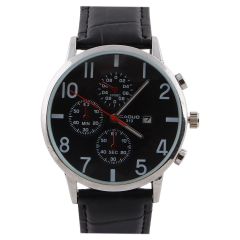 Caquo Gents Leather Strap Analog Watch W-310 