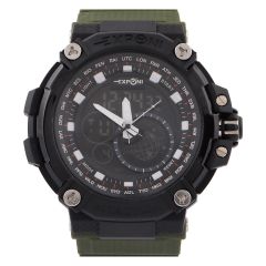 Exponi Gents Rubber Strap Analog & Digital Watch W-33220