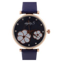 Eighty Ladies Leather Strap Analog Watch W-80080
