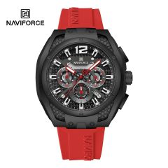 Naviforce Gents Rubber Watches Red 07843-8063