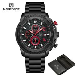 Naviforce Gents Metal Watches Black 07843-8047