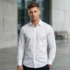 Slim Fit Formal Shirt White Long Sleeve