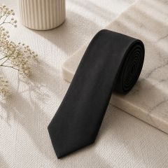 Men Slim Fit Tie 7cm Black