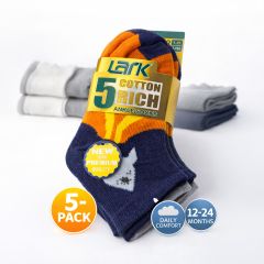 Boys Long Socks Set Black 7 Piece