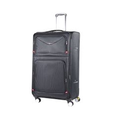 Soft Plain Trolley Bag Black 24 Inch