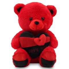 دمية دب عيد الحب باللون الأحمر مقاس 26 × 41 سم