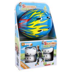 Sports World Skating Shoes & Protective Set For 3+ Years 390