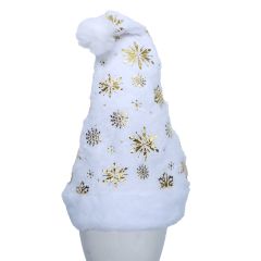 Christmas Cap White & Gold
