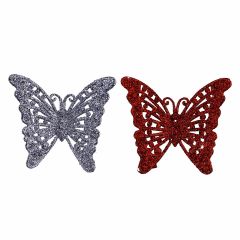 Christmas Glitter Butterfly Decorative Ornaments