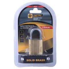 Hosi Solid Brass Pad Lock 25mm