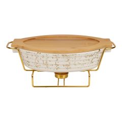 Oval Ceramic Food Warmer
