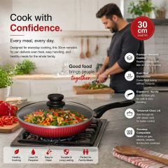 Non Stick Fry Pan with Cover 30cm