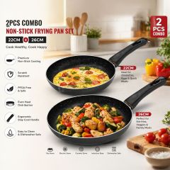 Granite Fry Pan Set 22cm 26cm