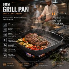 Square Granite Grill Pan 26cm