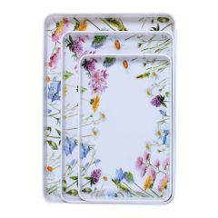 3 Pieces Melamine Tray Set