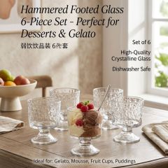 Glass Ice Cream Bowl Set 6 Piece