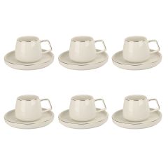 Porcelain Tea Cup  Saucer Set 12 Pieces