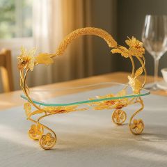 Glass Candy Tray With Stand