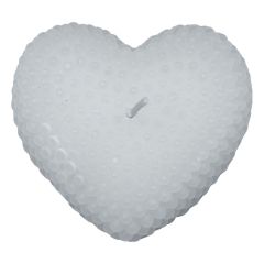 Floating Candle Heart Shaped White Color