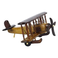 Medium Wooden Airplane Decoration