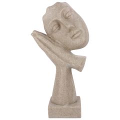 Human Face Resting On Hand Decorative Figure 843
