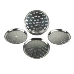 Stainless Steel Round Plate 4 Pieces