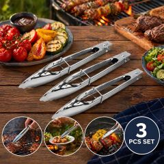 Stainless Steel Tong Set 3 Piece